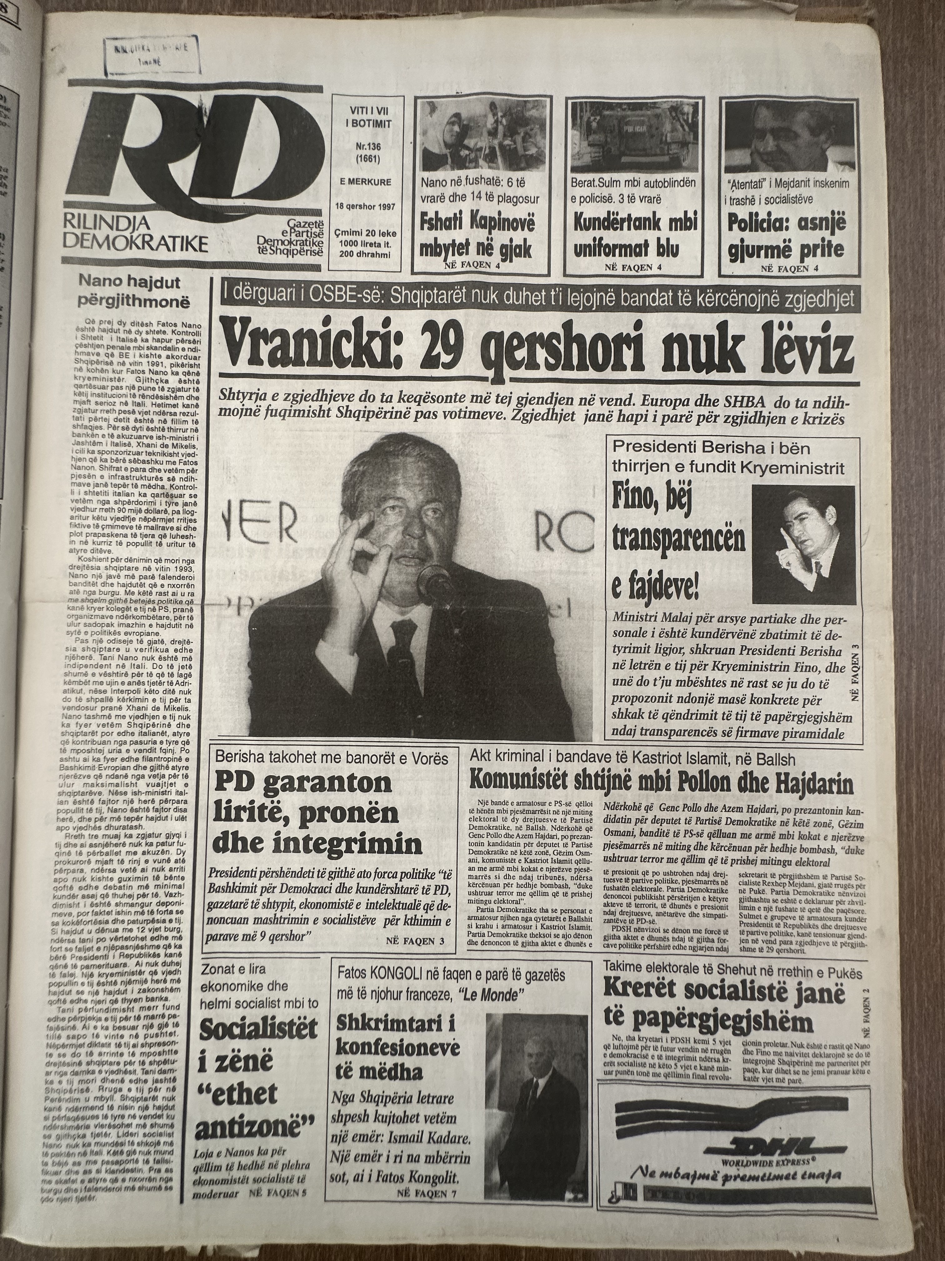Rilindja Demokratike 1997-06-18